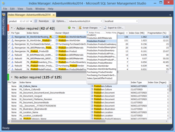 dbForge Index Manager for SQL Server screenshot 2