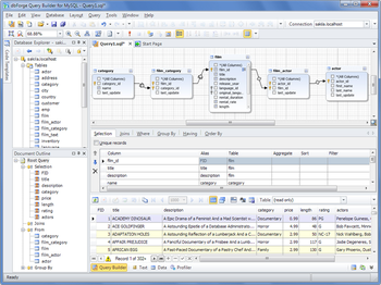 dbForge Query Builder for MySQL screenshot