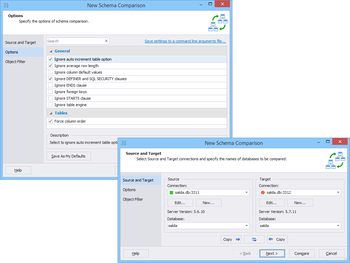 dbForge Schema Compare for MySQL screenshot 2
