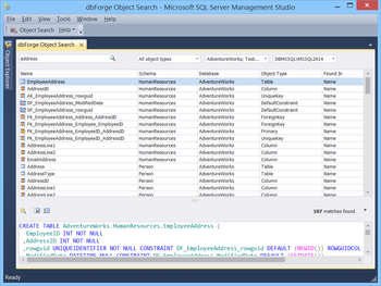 dbForge Search for SQL Server screenshot