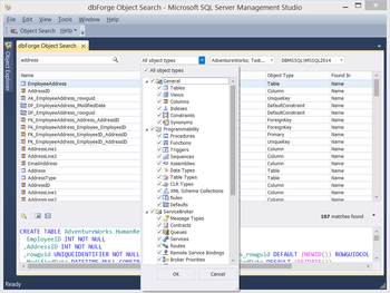 dbForge Search for SQL Server screenshot 2