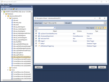 dbForge SQL Decryptor screenshot