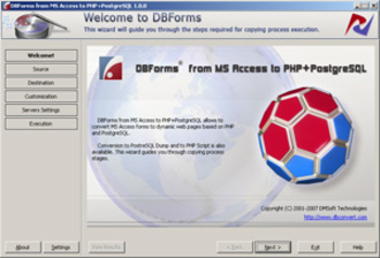 DBForms from MSAccess to PHP+PostgreSQL screenshot