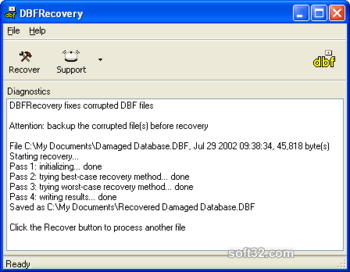 DBFRecovery screenshot 3