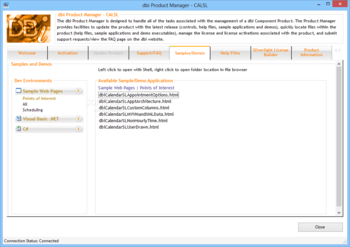 dbiCalendar Silverlight screenshot