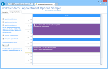 dbiCalendar Silverlight screenshot 2