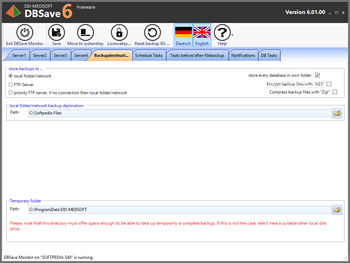 DBSave screenshot 2