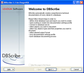 DBScribe for PostgreSQL screenshot 2