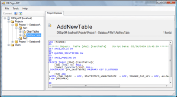 DBSignOff screenshot