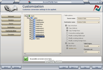 DBSync for Access & MySQL screenshot 2