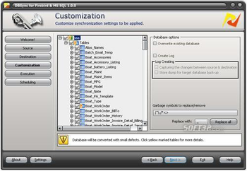 DBSync for Firebird and MS SQL screenshot 2