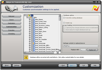 DBSync for Firebird and MS SQL screenshot 3