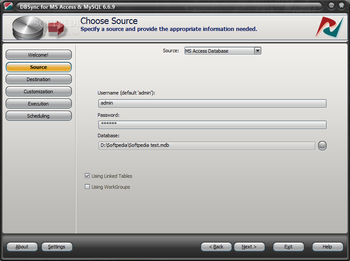 DBSync for MS Access & MySQL screenshot