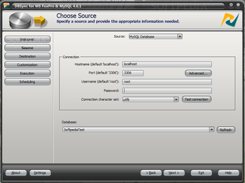 DBSync for MS FoxPro & MySQL screenshot