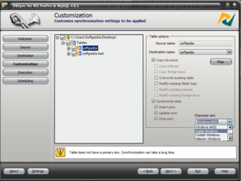 DBSync for MS FoxPro & MySQL screenshot 4