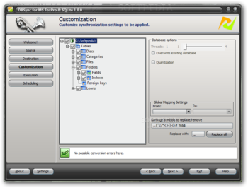 DBSync for MS FoxPro & SQLite screenshot 3