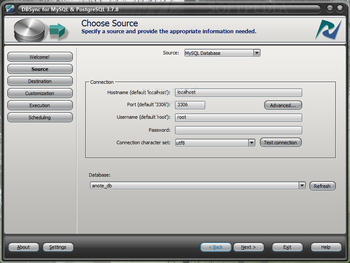 DBSync for MySQL & PostgreSQL screenshot