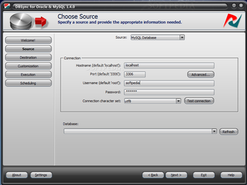 DBSync for Oracle and MySQL screenshot