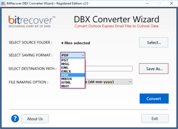 DBX Converter Wizard screenshot 2