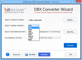 DBX Converter Wizard screenshot 2
