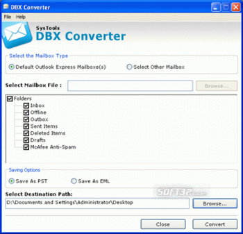 DBX to Outlook screenshot 3