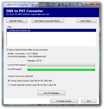 DBX to PST Converter screenshot