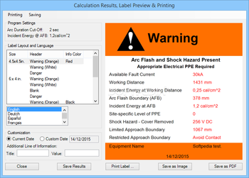 DC Arc Flash Analytic screenshot 5