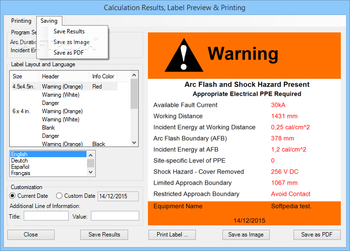 DC Arc Flash Analytic screenshot 7