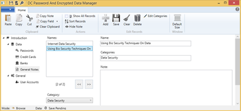 DC Password And Encrypted Data Manager screenshot 2