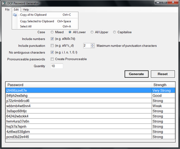 DCP Password Generator screenshot 2