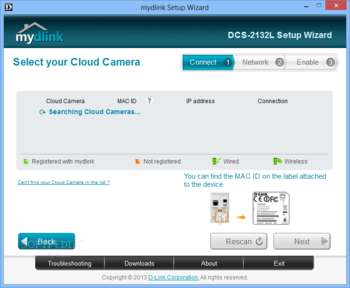 DCS-2132L Setup Wizard screenshot