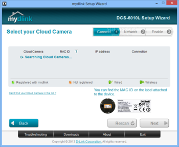 DCS-6010L Setup Wizard screenshot