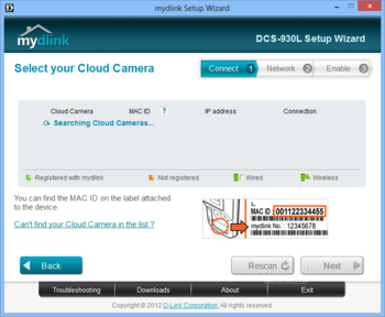 DCS-930L Setup Wizard screenshot