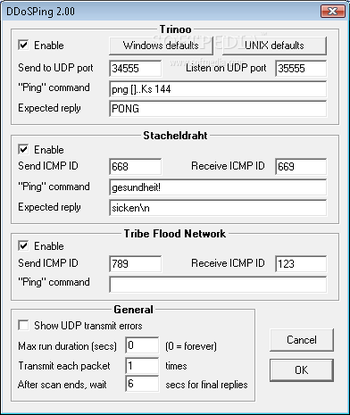 DDosPing screenshot 2