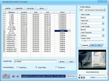 DDVideo DPG to 3GP Video Converter Gain screenshot 2