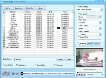 DDVideo DPG to FLV Converter Gain screenshot 3