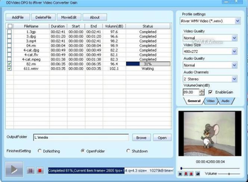 DDVideo DPG to iRiver Video Gain screenshot 3