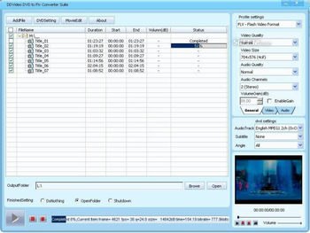 DDVideo DVD to FLV Converter Suite screenshot 3