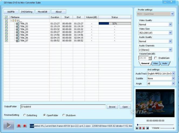 DDVideo DVD to MOV Converter Suite screenshot 3