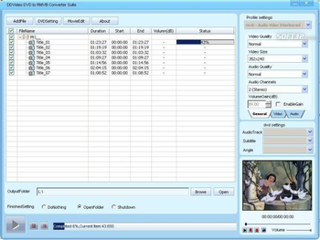 DDVideo DVD to RMVB Converter Suite screenshot 3