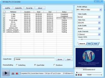 DDVideo FLV Video Converter Gain screenshot 3