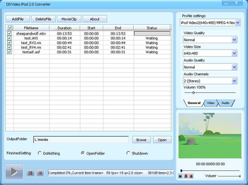 DDVideo iPod Video Converter Gain screenshot 3