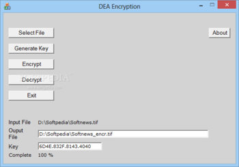 DEA Encryption screenshot