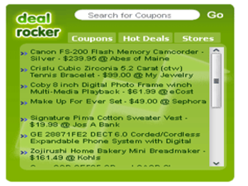 DealRocker's Google Gadget screenshot