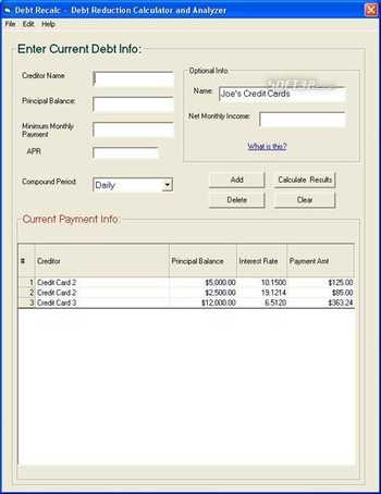 Debt ReCalc screenshot 3