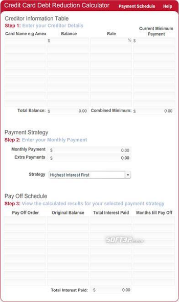 Debt Repayment Calculator for websites screenshot 3
