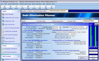 DebtCalc Debt Elimination Planer screenshot