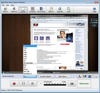 Debut Free Video Screen Recorder screenshot