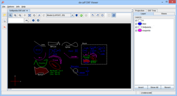 deÂ·caff DXF Viewer screenshot