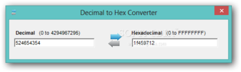 Decimal to Hex Converter screenshot